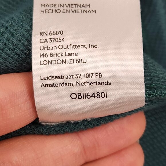 We The Free People Sweater Womens XS Teal Green Fuji Off Shoulder Thermal Top - Picture 11 of 13